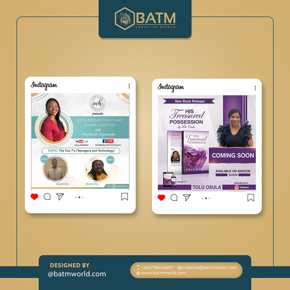 BATM World Social Media Posts designs